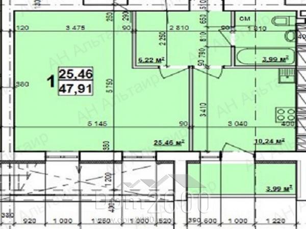 For sale:  1-room apartment in the new building - пр.Индустриальный, Industrialnyi (9808-025) | Dom2000.com