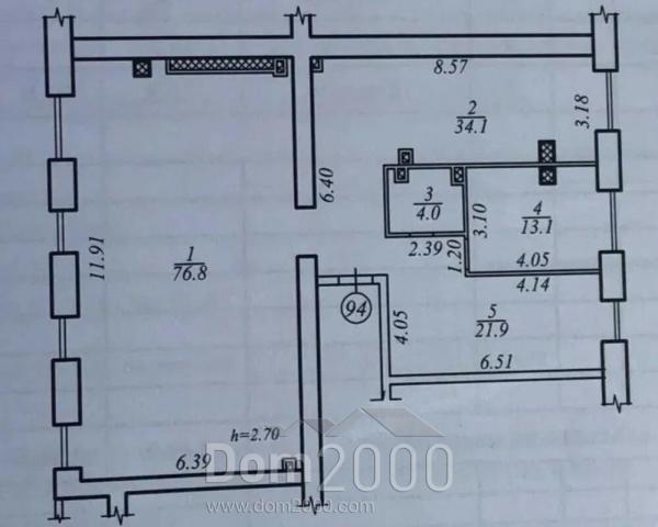 For sale:  3-room apartment in the new building - Победы наб. д.112д, Dnipropetrovsk city (9798-097) | Dom2000.com