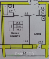 For sale:  1-room apartment - улица Щорса, 26, Cheboksary city (10616-115) | Dom2000.com