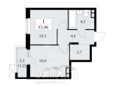 For sale:  2-room apartment in the new building - жилой комплекс Прокшино, 4к5, д. Prokshino (10563-194) | Dom2000.com