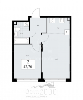 Продам 2-кімнатну квартиру в новобудові - Росія (10562-287) | Dom2000.com