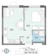 For sale:  1-room apartment in the new building - Западный административный округ str., Moscow city (10563-287) | Dom2000.com