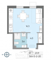 For sale:  1-room apartment in the new building - Западный административный округ str., Moscow city (10563-292) | Dom2000.com