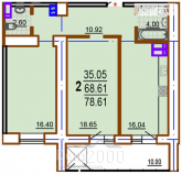 For sale:  2-room apartment in the new building - Шекспира ул., Harkiv city (9920-292) | Dom2000.com