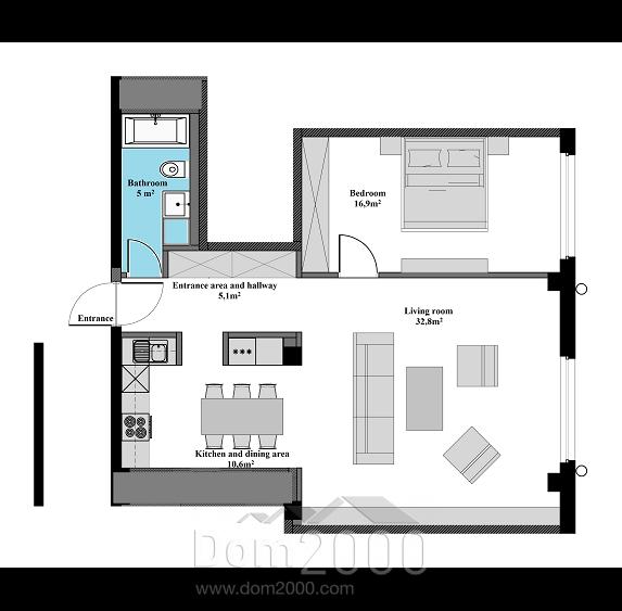 Продам 2-кімнатну квартиру в новобудові - вул. Alauksta iela 9, Riga (3946-312) | Dom2000.com