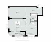 For sale:  2-room apartment in the new building - жилой комплекс Прокшино, 4к5, д. Prokshino (10563-329) | Dom2000.com