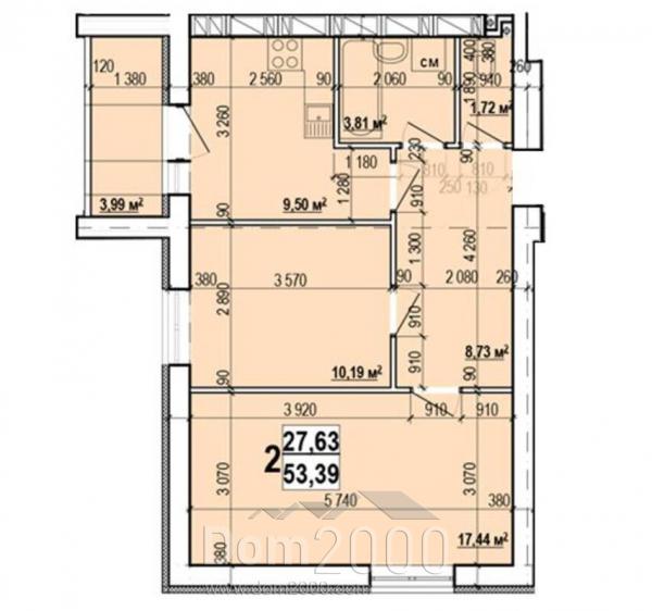 For sale:  2-room apartment in the new building - ул. Мира, Industrialnyi (9809-340) | Dom2000.com