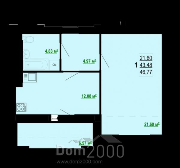 For sale:  1-room apartment in the new building - Полтавский Шлях ул., Kholodnohirskyi (9800-353) | Dom2000.com
