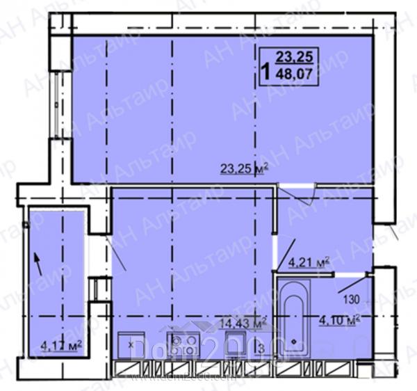 For sale:  1-room apartment in the new building - пр. Московский, Moskоvskyi (9802-394) | Dom2000.com