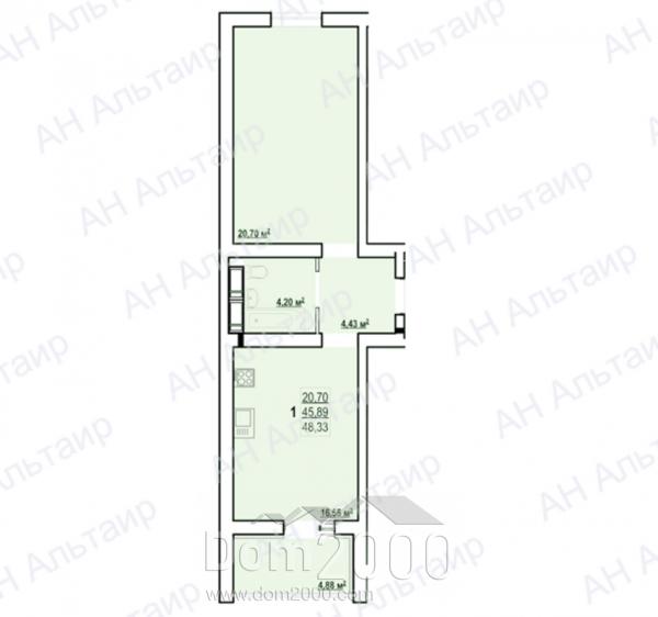 For sale:  1-room apartment in the new building - ул. Полтавский Шлях, Kholodnohirskyi (9800-422) | Dom2000.com