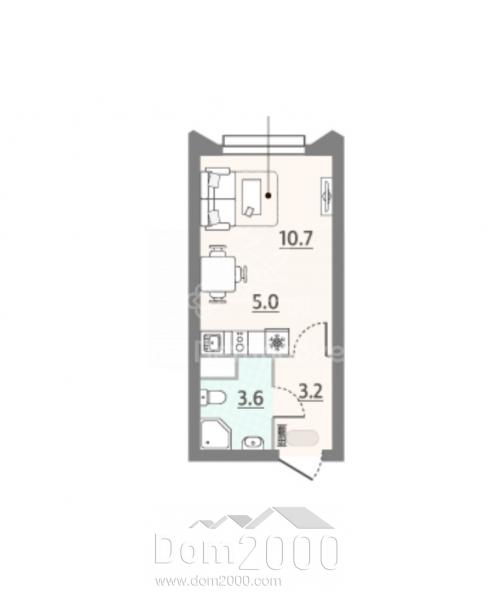 For sale:  1-room apartment in the new building - набережная Марка Шагала, 13 str., Moscow city (10562-456) | Dom2000.com