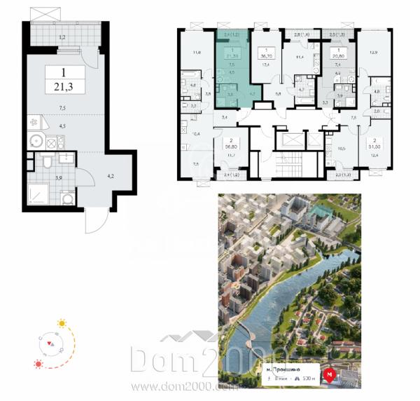 For sale:  1-room apartment in the new building - д. Prokshino (10562-482) | Dom2000.com