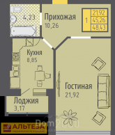 Продам однокомнатную квартиру - улица Тургенева, 14В, г. Зеленоградск (10624-486) | Dom2000.com