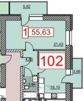 For sale:  1-room apartment in the new building - Григоровское шоссе str., Harkiv city (9915-502) | Dom2000.com