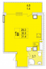 For sale:  1-room apartment in the new building - 2-й Атмосферный переулок, 4, Rostov-na-Donu city (10560-546) | Dom2000.com #76619011