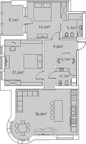 For sale:  3-room apartment - Lāčplēša iela 7 str., Riga (3945-562) | Dom2000.com