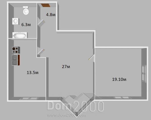 For sale:  2-room apartment - Драгомирова Михаила ул. д.14а, Pecherskiy (9810-622) | Dom2000.com