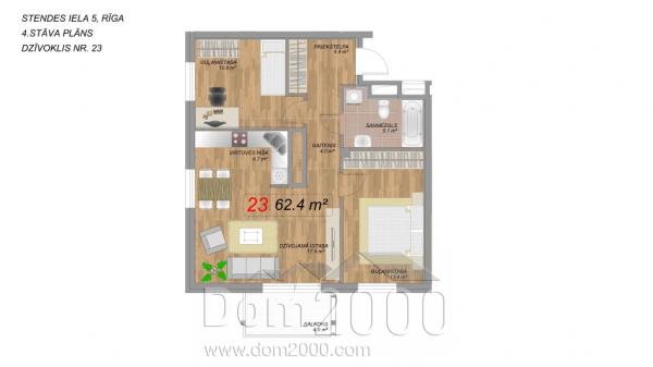 For sale:  3-room apartment in the new building - Stendes iela 5 str., Riga (3945-643) | Dom2000.com