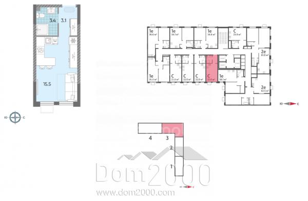 For sale:  1-room apartment in the new building - Moscow city (10562-656) | Dom2000.com