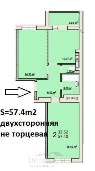 Продам двухкомнатную квартиру - г. Харьков (9942-735) | Dom2000.com