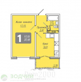For sale:  1-room apartment in the new building - Cheboksary city (10635-784) | Dom2000.com