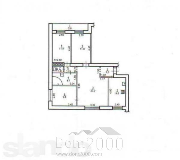 For sale:  4-room apartment - Котляревского ул. д.7, Dnipropetrovsk city (5610-802) | Dom2000.com