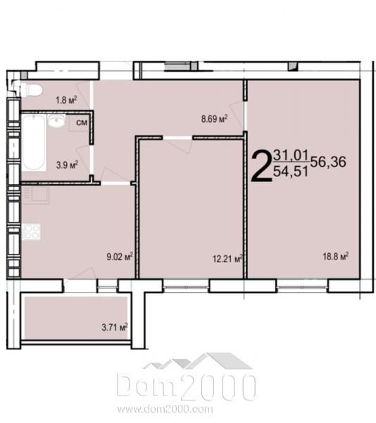 For sale:  2-room apartment in the new building - пер. Шевченковский, kyivskyi (9810-813) | Dom2000.com