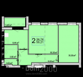 For sale:  2-room apartment in the new building - пер. Шевченковский, kyivskyi (9810-814) | Dom2000.com