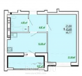 For sale:  1-room apartment in the new building - Победы пр., Шевченківський (9805-825) | Dom2000.com
