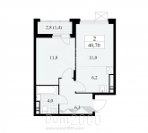 Продам двухкомнатную квартиру в новостройке - к35.2.3, Россия (10562-826) | Dom2000.com