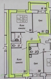 For sale:  2-room apartment - улица Чернышевского, 1, Kanash city (10615-831) | Dom2000.com