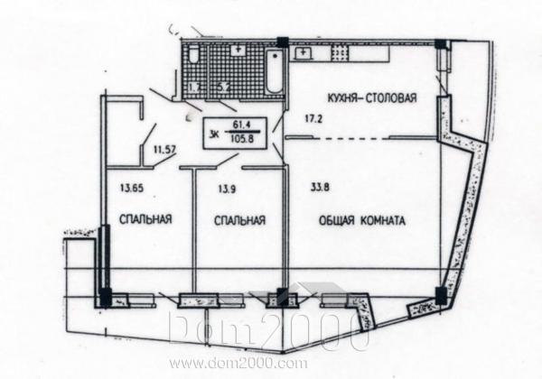 For sale:  3-room apartment in the new building - Комсомольская ул. д.46а, Tsentralnyi (5608-859) | Dom2000.com