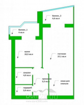 Продам 1-кімнатну квартиру в новобудові - Свердлова ул. д.36, м. Дніпро (5618-883) | Dom2000.com