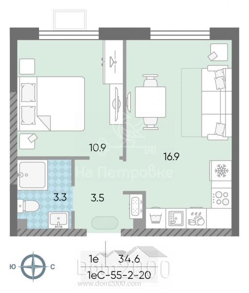 For sale:  2-room apartment in the new building - Западный административный округ str., Moscow city (10562-895) | Dom2000.com