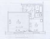 For sale:  1-room apartment - улица Петракова, 41А, Novokuznetsk city (10592-906) | Dom2000.com