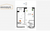 For sale:  1-room apartment in the new building - Кузнецкая улица, 43В str., Perm city (10650-936) | Dom2000.com