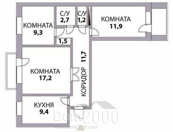 Продам трехкомнатную квартиру - ул. Хрустальная улица, 16/3, г. Краматорск (9659-974) | Dom2000.com