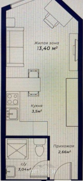 For sale:  1-room apartment in the new building - Серповая ул., Harkiv city (9914-999) | Dom2000.com